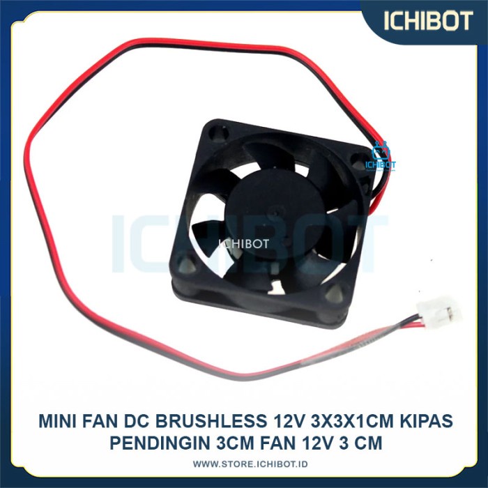 Mini Fan DC Brushless 12V 3x3x1cm kipas 3cm Fan 12V 3 cm silent