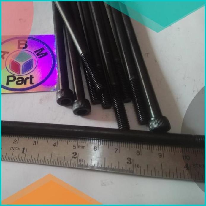 Baut L Baja Hitam m12 x 110mm atau Baut 17 Panjang 11cm Baja Hitam 16n