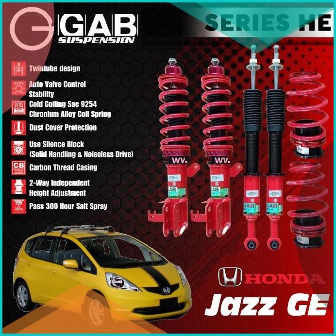 Aksesoris Suspensi per Shockbecker Coilover GAB HE Series Jazz GE8 GE
