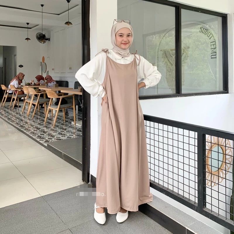 OVERALL DRESS / OUTER DRESS MUSLIMAH JISOO JUMBO