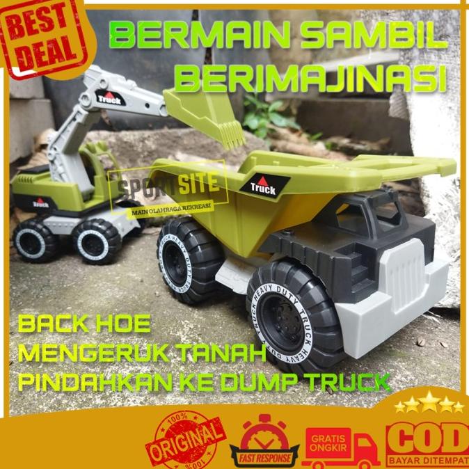 Contruction Truck Mainan Anak Diecast Truk Konstruksi Plastik Besar