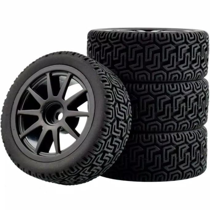 1pcs velg + ban onroad rally RC 1/10 1/12 1/18 HSP wltoys tamiya hbx