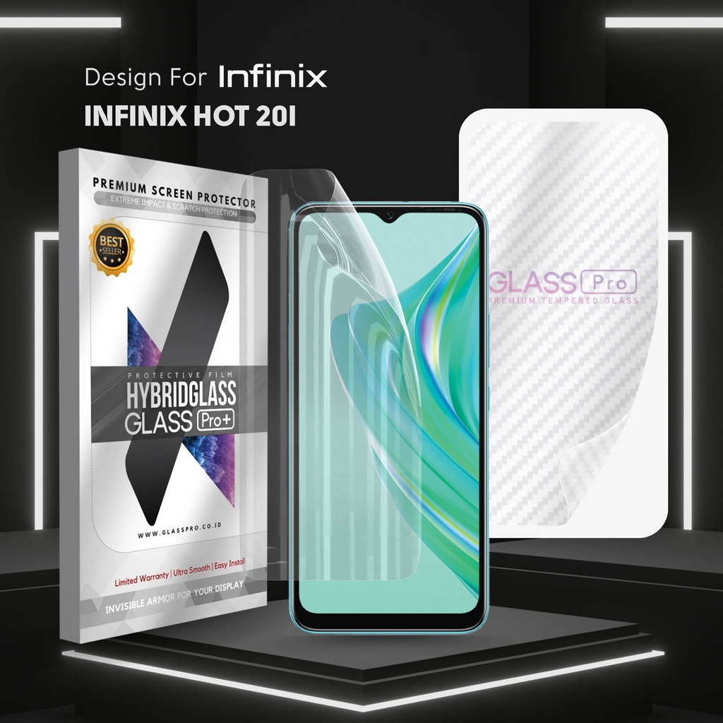 Hybrid Glass Premium Anti Gores Hydrogel Infinix Hot 20i Full Cover Screen Protector Glass Pro Not T