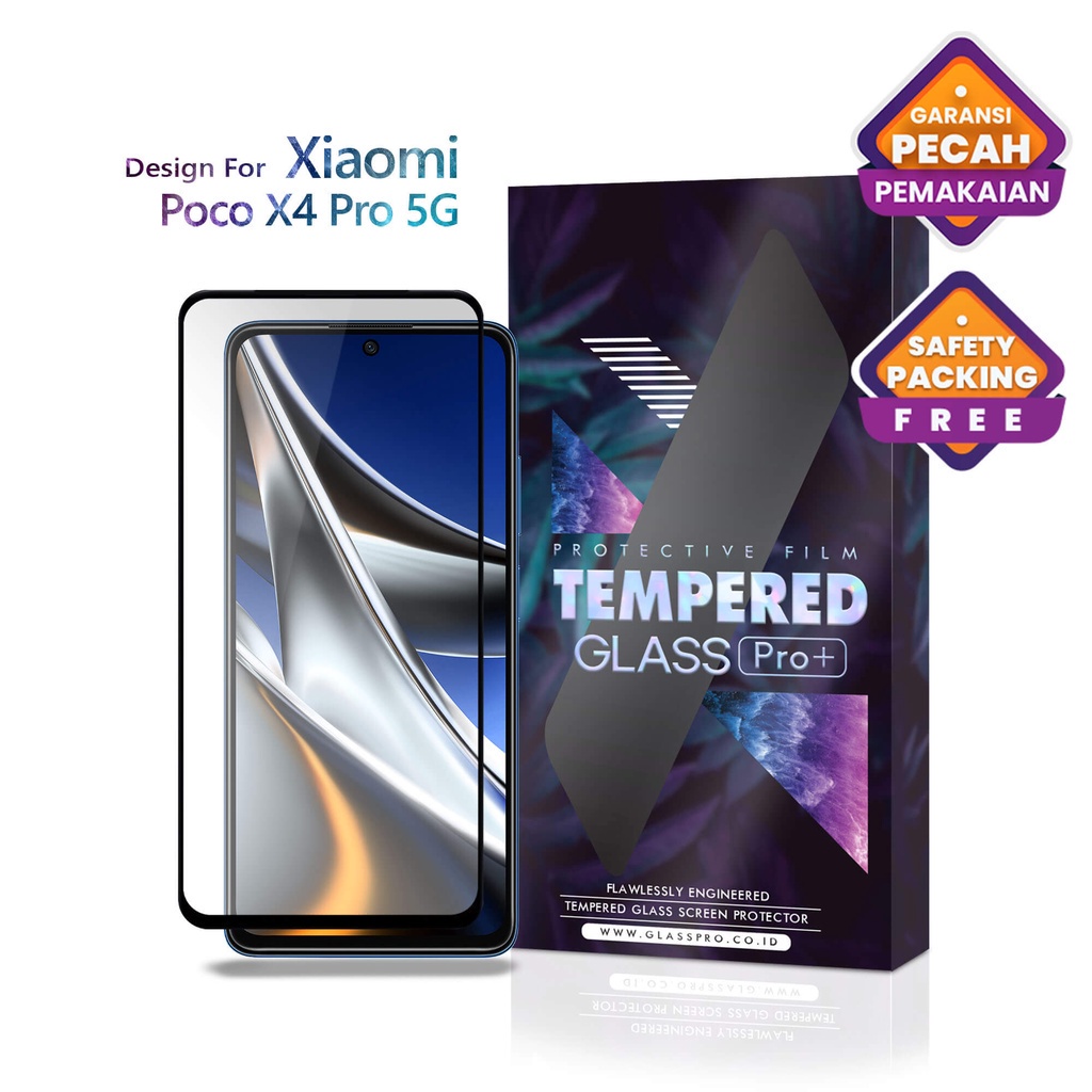 Tempered Glass Xiaomi Poco X4 Pro 5G Full Cover - Premium Glass Pro