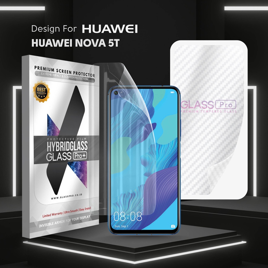 Hybrid Glass Premium Anti Gores Hydrogel Huawei Nova 5T Full Cover Screen Protector Glass Pro Not Te