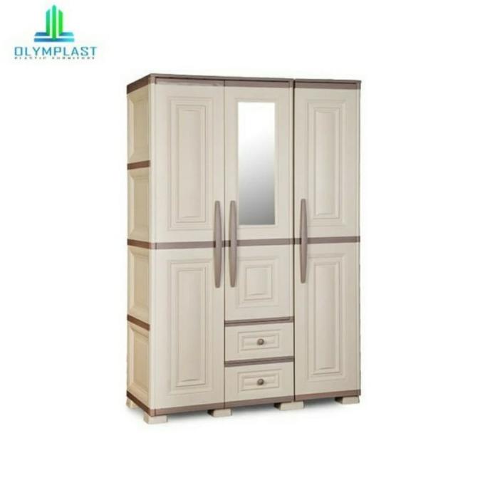 LEMARI PLASTIK GANTUNG OLYMPLAST 3 PINTU PREMIUM OTC