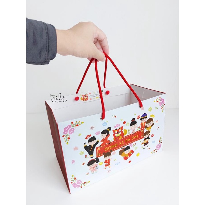 

IMLEK !! (Paperbag HAPPY IMLEK) paperbag cny imlek sincia iamcili 27x14.5x17 TERLARIS