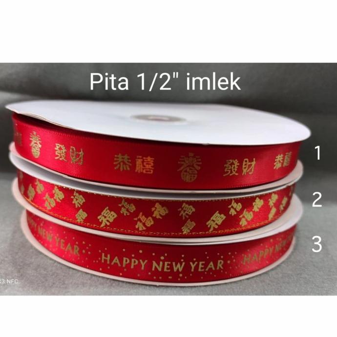 

IMLEK !! Pita Imlek/ Pita satin imlek/chinese new year IMPORT PREMIUM TERLARIS