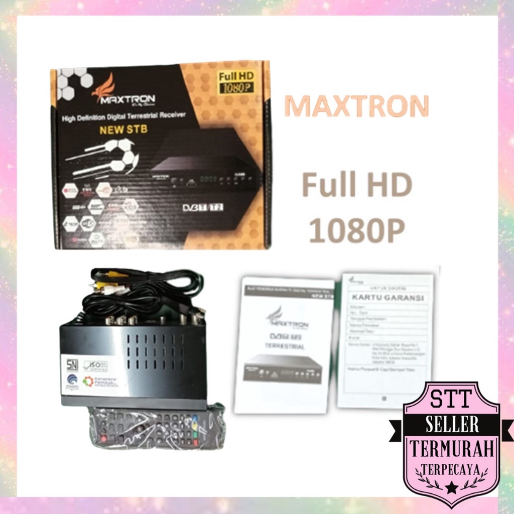 STT Set Top Box STB DVB T2 Maxtron Receiver TV Tabung Analog Ke TV Digital Full HD 1080P Mini Versio