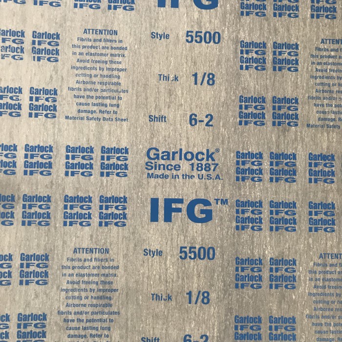 

Gasket Garlock IFG 5500 1,5mm(150cmx150cm)