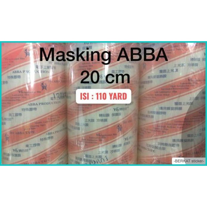 

TRANSFER / MASKING TAPE ABBA 20 cm LAMINASI CUTTING STICKER STIKER 16n