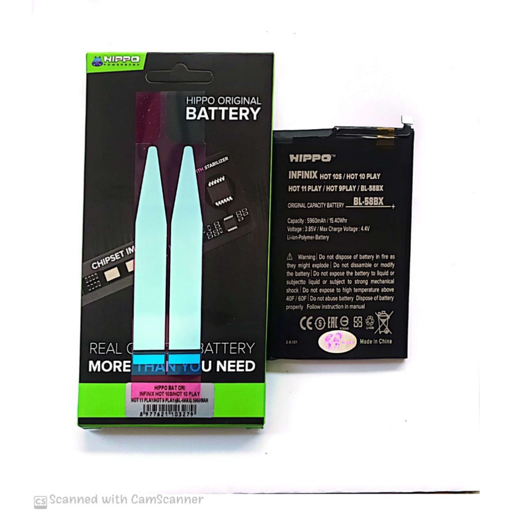 [ELECTROPICALLY] Baterai Hippo Infinix Hot 10s / 10 Play Bl 58BX 5960 mAh Garansi Resmi