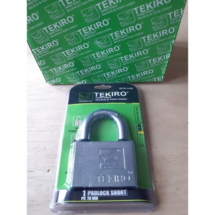KUNCI GEMBOK TEKIRO 70 MM LEHER PENDEK ANTI HUJAN PAGAR RUMAH RUKO