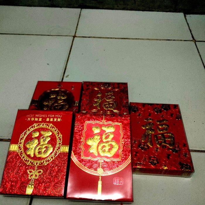 

New! Angpao Imlek fuk hok 1 boxs isi 18 lembar Limited