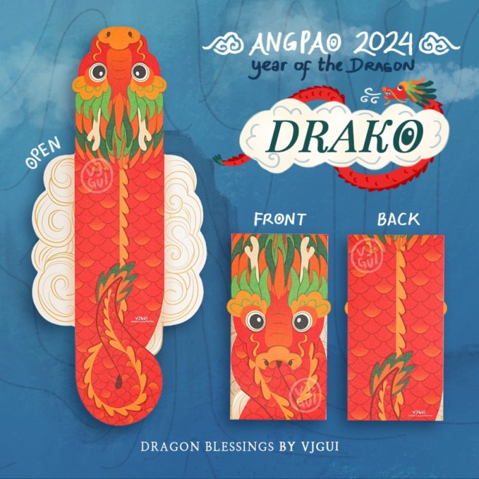 

New! DRAKO Jade Angpao Imlek 2024 Dragon Angpau Naga Amplop CNY Sincia Limited