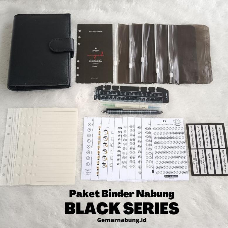 

Promo! Paket Binder Nabung Keuangan Black Series | Saving Challenge & Sinking Fund Original