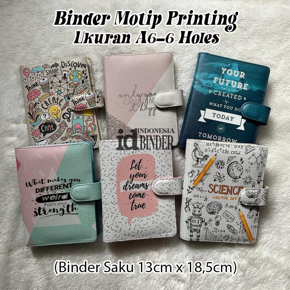 

Bisa COD Binder Motip Printing uk.A6 (6 holes) 12 Motip Pilihan Premium