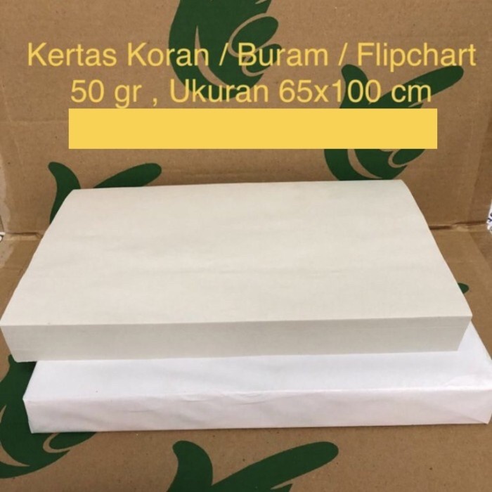 

Terbaru Kertas Koran / Buram / Flipchart 50Gr ( 65X100 Cm ) Promo Terlaris