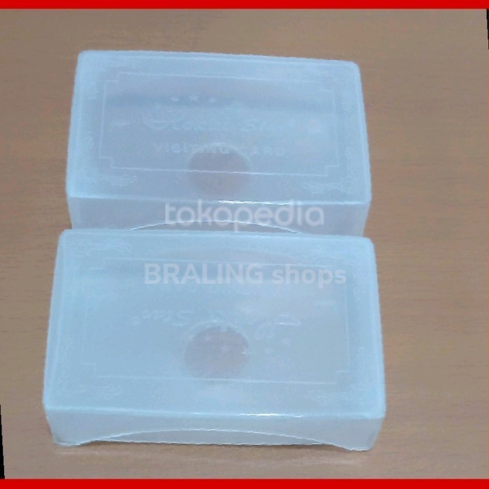 box kartu nama plastik / kotak tempat kartu nama 25 pcs