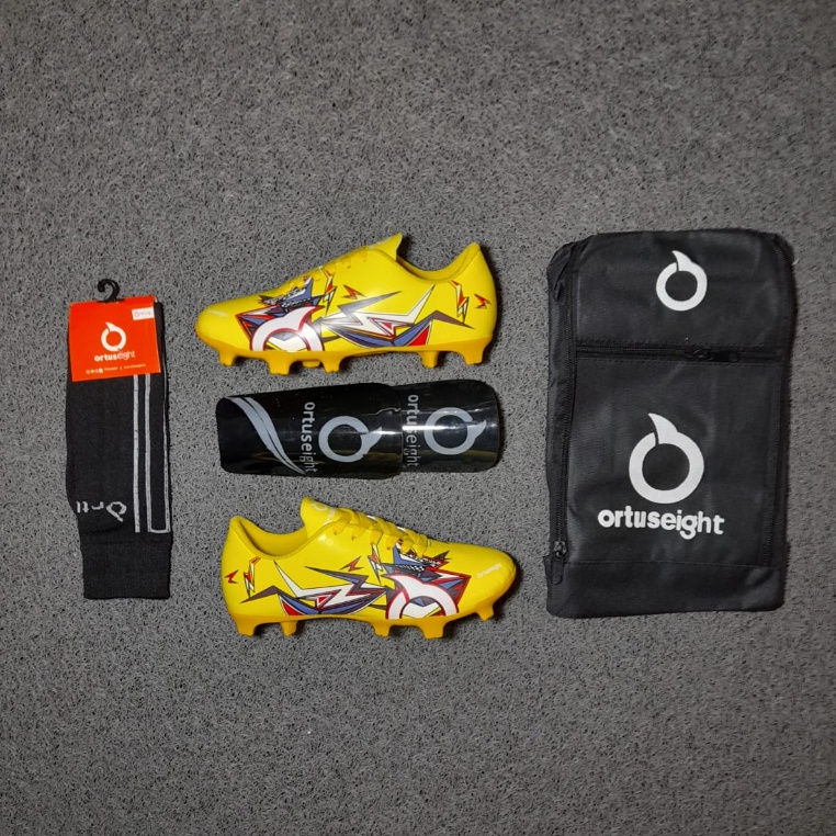 [SPORTY COLLECTION] COD  PAKET KOMPLIT BOLA ANAK KECIL JUNIOR KIDS 33-38 SEPATU FUTSAL ORTUSEIGHT