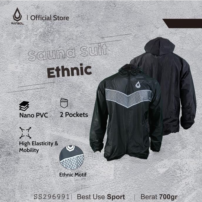 bir Rainsol Sauna Suit Ethnic | Baju Sauna | Jaket Sauna | Setelan Sauna