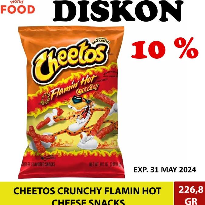 

BIG SALE CHEETOS CRUNCHY FLAMIN HOT CHEESE SNACKS !!!!!