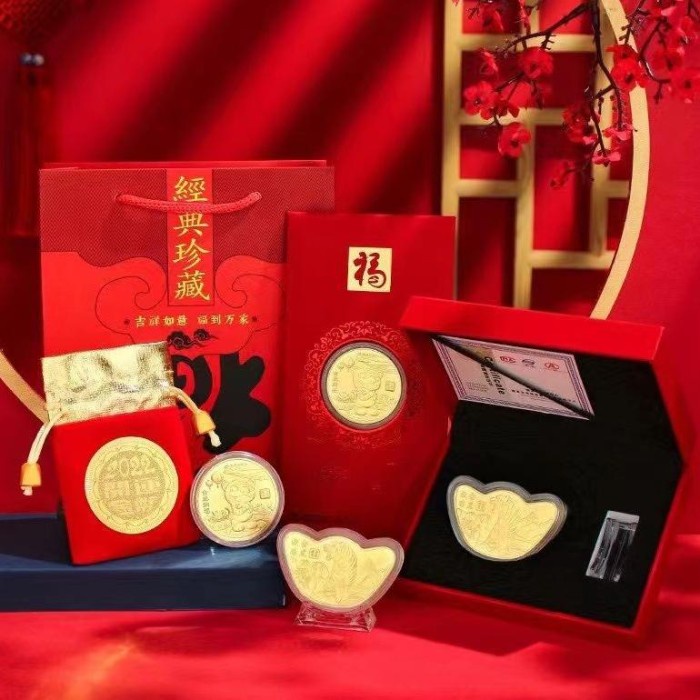 

New! Logam Asli Hadiah Angpao Emas Koin Logam Asli Imlek Tahun 2022 Shio Limited