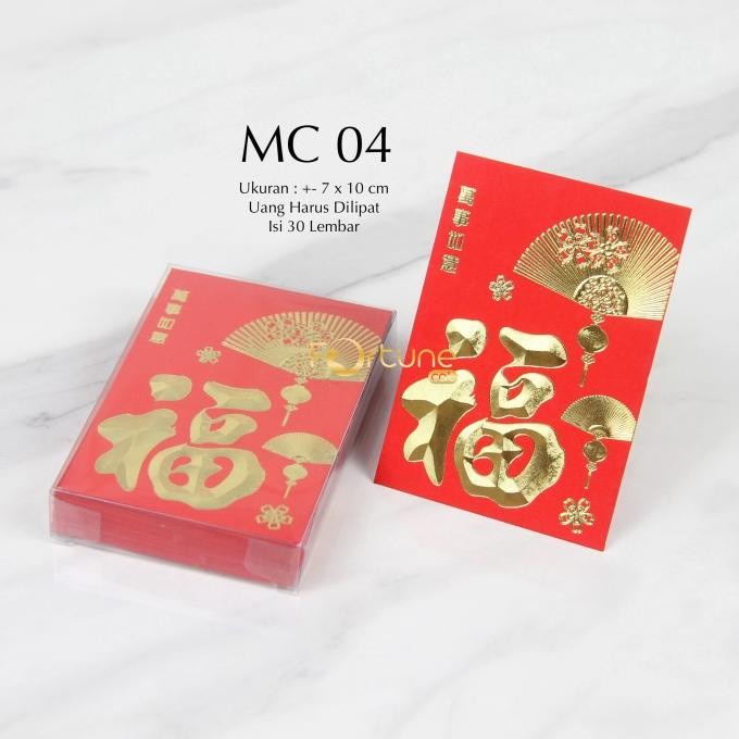 

New! Angpao Imlek Kotak Mika Kertas Fu Pendek Isi 30 Lembar 20 Lembar - MC04 Kecil Limited