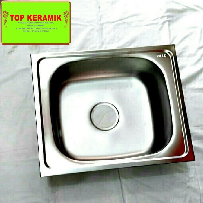 Bak Cuci Piring Volk 1 Lubang + Afur Terlariss 
