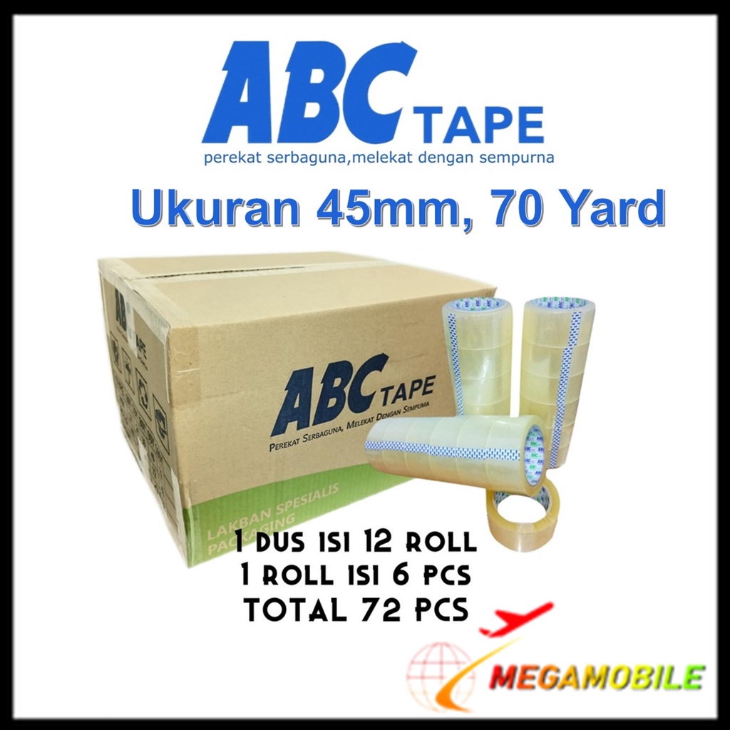 

MM - Lakban Bening 45MM Merk ABC TAPE Lakban Coklat Murah
