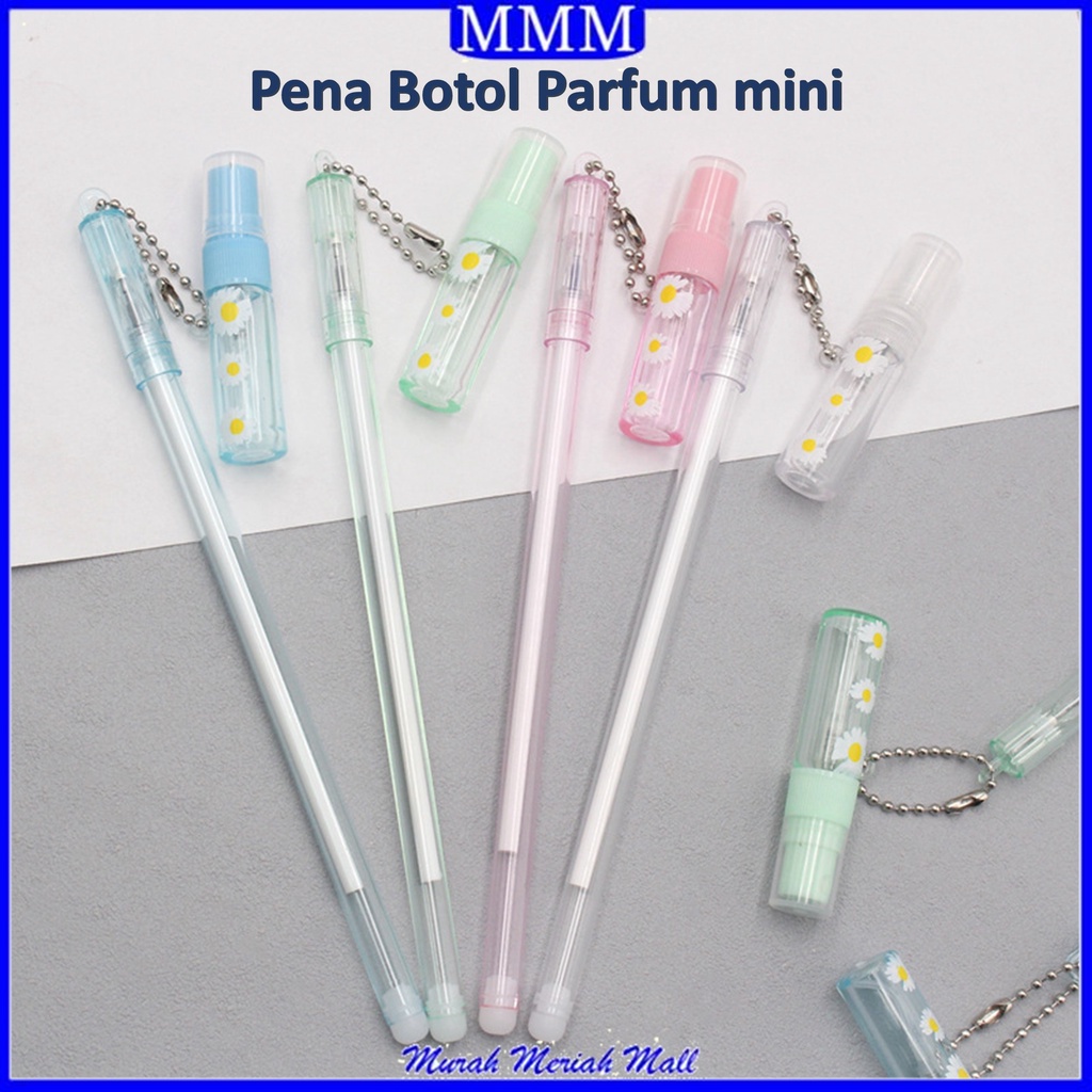 MMM Pena Gantungan Botol Parfum Unik Black Ink Gel Pulpen  Gel Bolpen Gel Pastel Alat Tulis Sekolah 