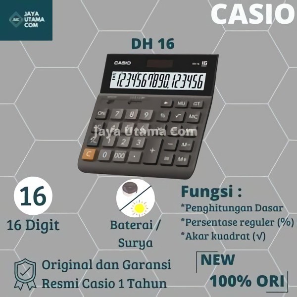 

KALKULATOR CASIO DH-16 ORIGINAL TERBARU