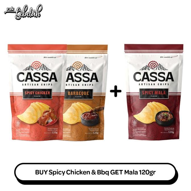 

NEW PRODUK BUY SPICY CHICKEN & BBQ GET 1 MALA 120GR CASSA CHIPS KERIPIK SINGKONG !!!!!