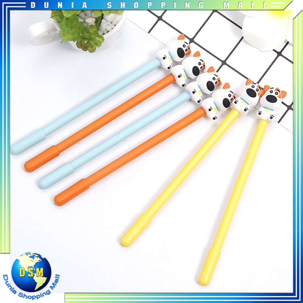 

DSM Pulpen Gel Karakter Puppy Lucu 0.5mm Pena Motif Doggy 3d Pen Cute Student Alat Tulis Kantor Sekolah Tinta Cair Ujung Lancip