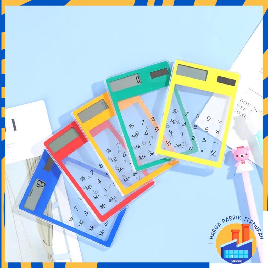 

HPT Kalkulator 8 Digit Mini Aesthetic Calculator Mini Portable Ultra Tipis Transparan L Touchscreen Kalkulator Kecil Tenaga Surya Simple Untuk Sekolah Dan Kantor