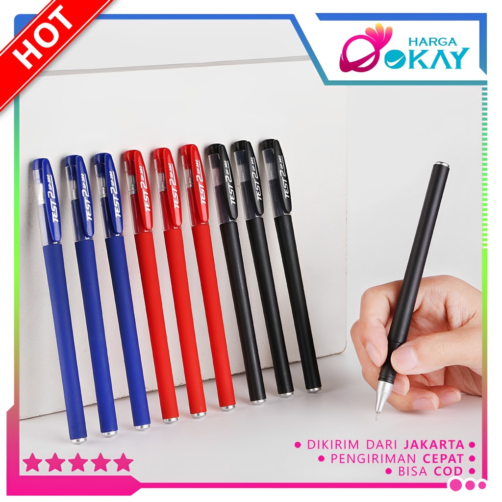 

HO Pulpen Gel 0.5MM Model TST Pena Warna Warni Ujung Lancip Alat Tulis Sekolah Kantor Bolpoint Tinta Gel Cair ATK Murah