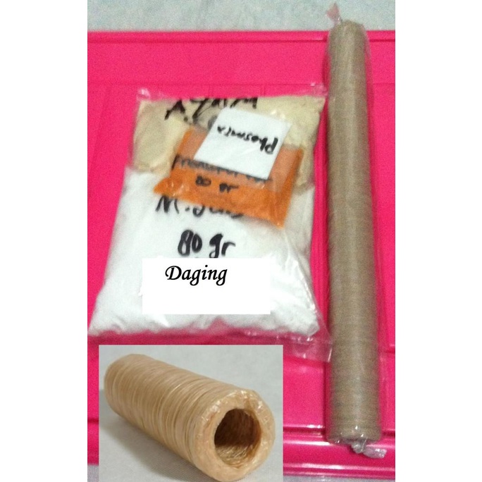 

sto Casing Sosis Clear dan Tepung Bumbu frankfurter daging sapi