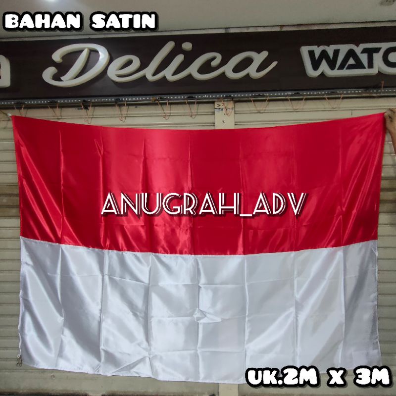 

bendera merah putih bahan satin berkualitas ukuran 2M x 3M