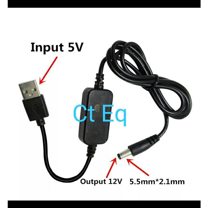 kabel power usb to dc / usb 5v to dc 12v / 5v to 12v f9c
