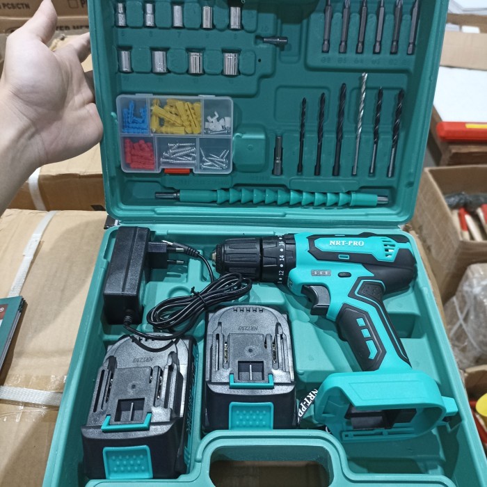 ✨New Mesin Bor Cordless Nrt Pro Dc 340 Set Plus Mata Bor / Nrt Pro Dc340 Limited