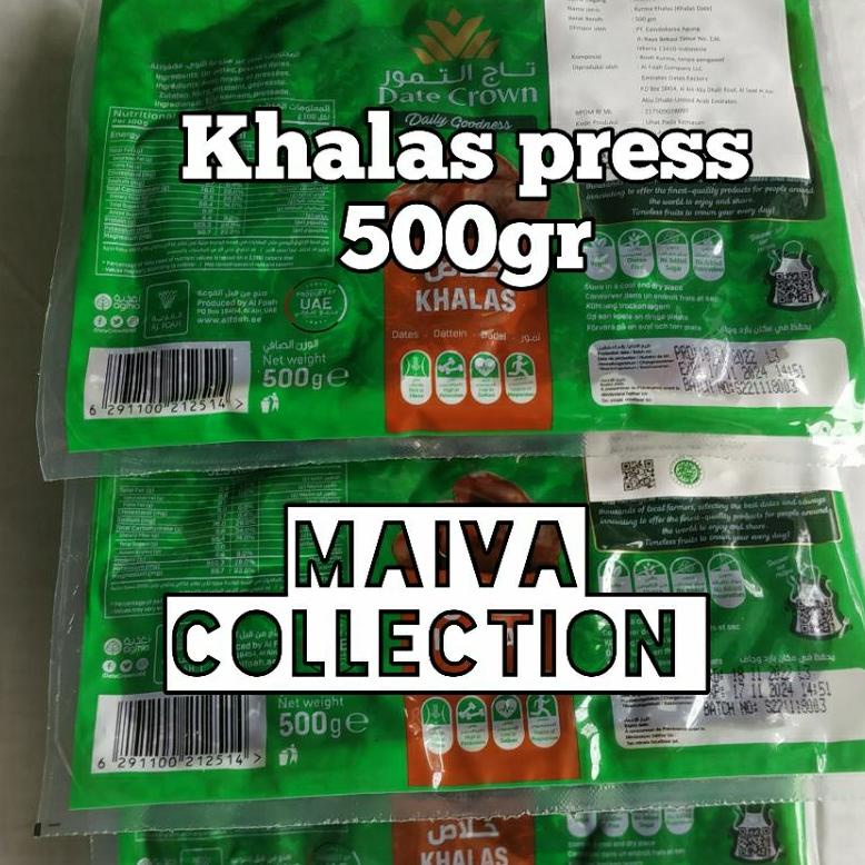 

Ready KURMA DATE CROWN KHALAS 500gr PRESS/PRES/VAKUM THERMO/TERMO