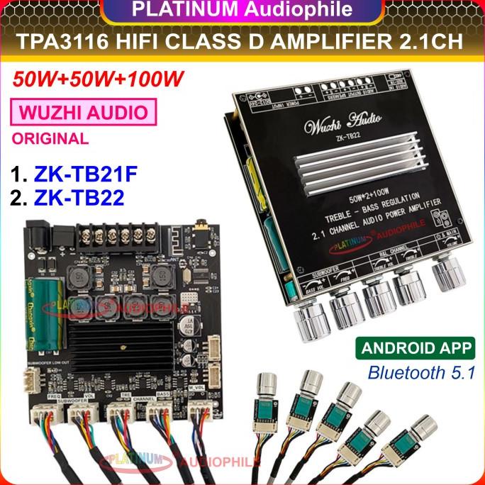 TPA3116 Amplifier Class D 2.1 CH Bluetooth 5.1 Hifi ZK-TB21F ZK-TB22