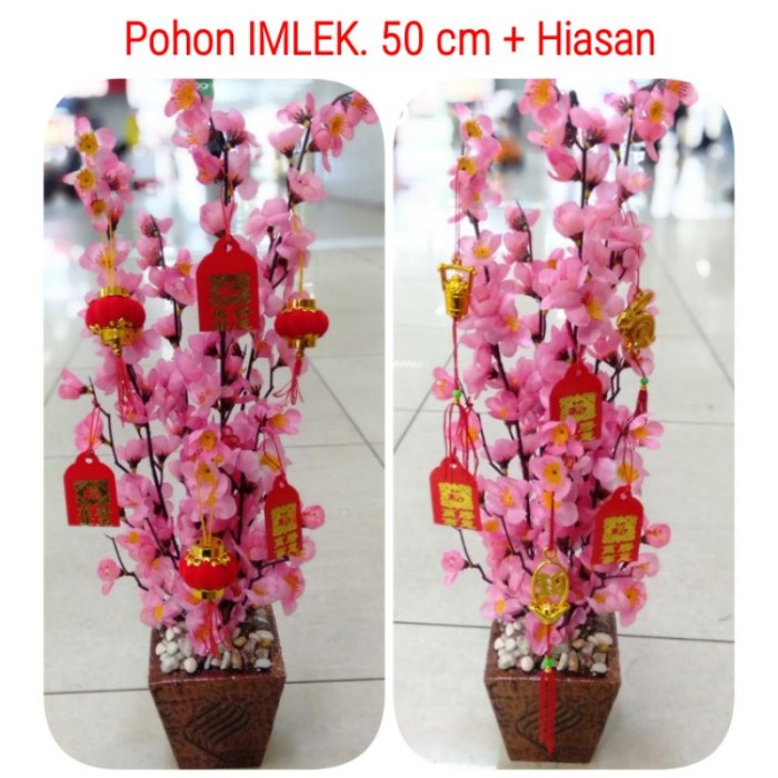 

New! Terbaru Pohon Imlek Meihua Angpao 50 Cm Paket Aksesoris Termurah Limited