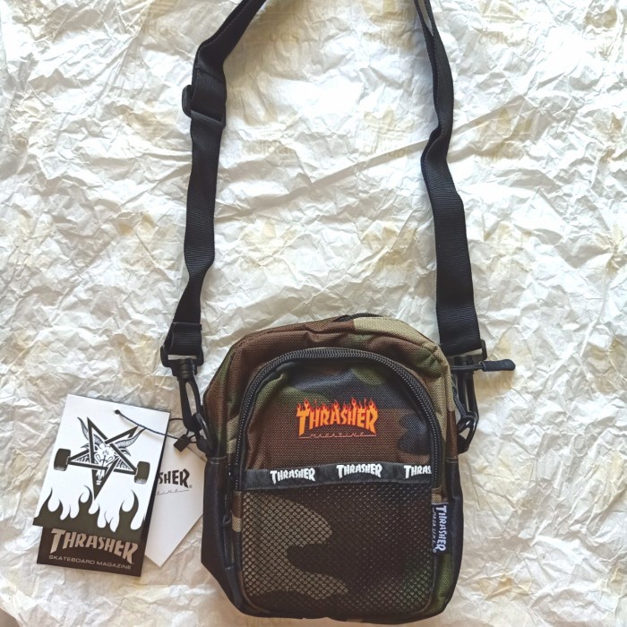 Tas Selempang Pria Thrasher Slingbag Original - Camo(H6X0) Tas cowok ransel Tas slempang pria besar 