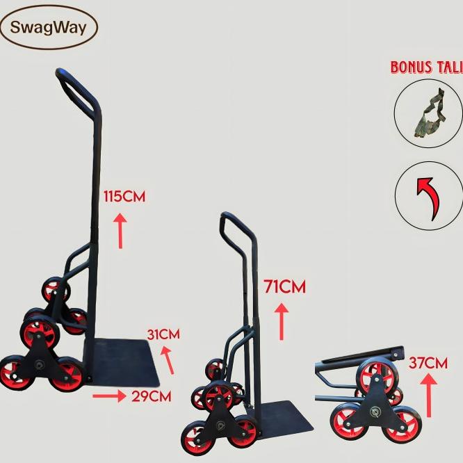 Trolley Troli Tangga Alat Bantu Angkut Barang Berat Barang Besar