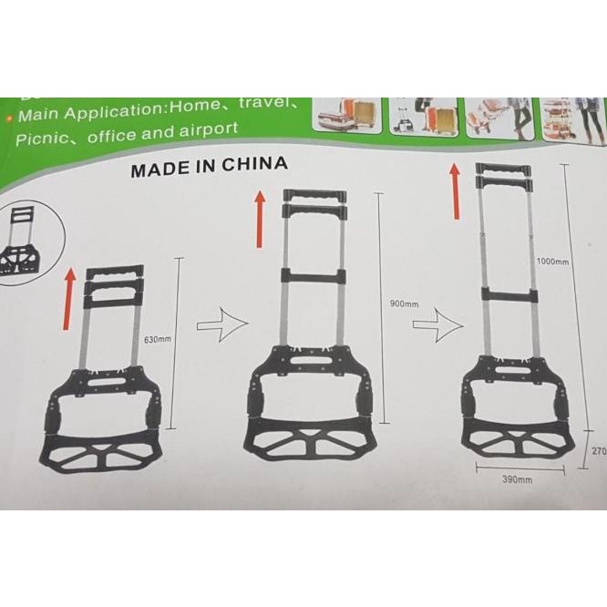 Trolly Roda 6 Dorong Troli Tangga Angkut Barang Troli Lipat Aluminum