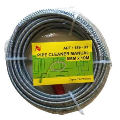 BEBAS ONGKIR - NANKAI PIPE CLEANER 10 METER MANUAL / PEMBERSIH PIPA Mampet Tersumbat