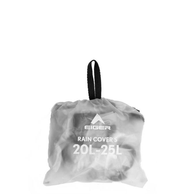 Transparent Rain Cover Eiger Original - Cover Bag Ransel - M, Hitam