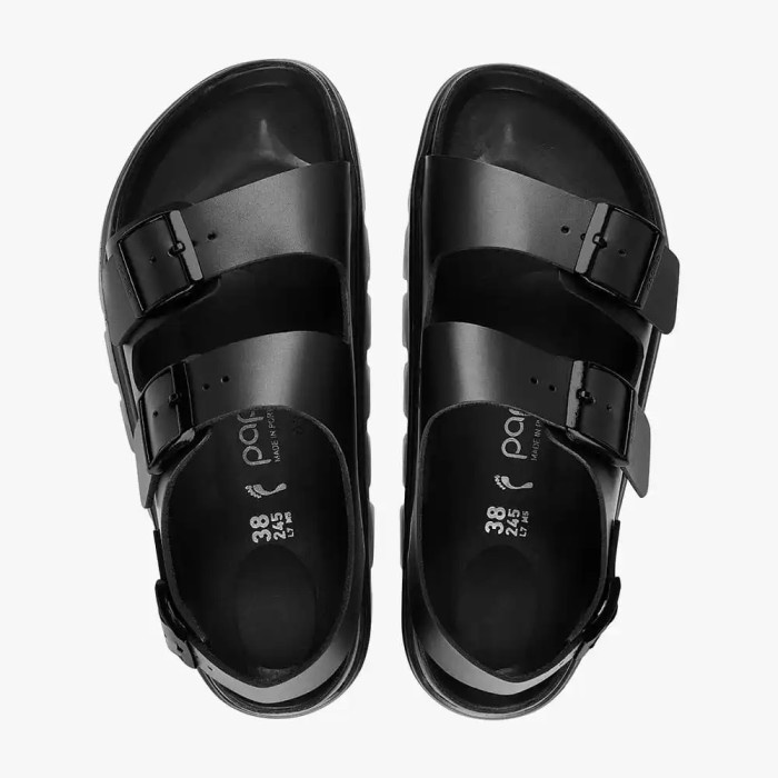 Birkenstock Milano Chunky Original Sepatu Sandal Wanita Leather-Black