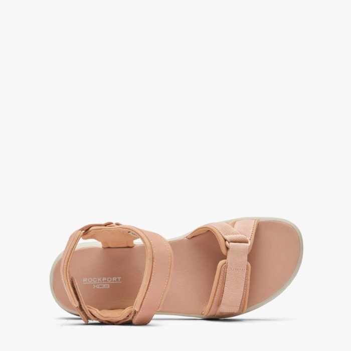 Rockport Trail Tech Sandal Wanita 100% Original Leather - Rose
